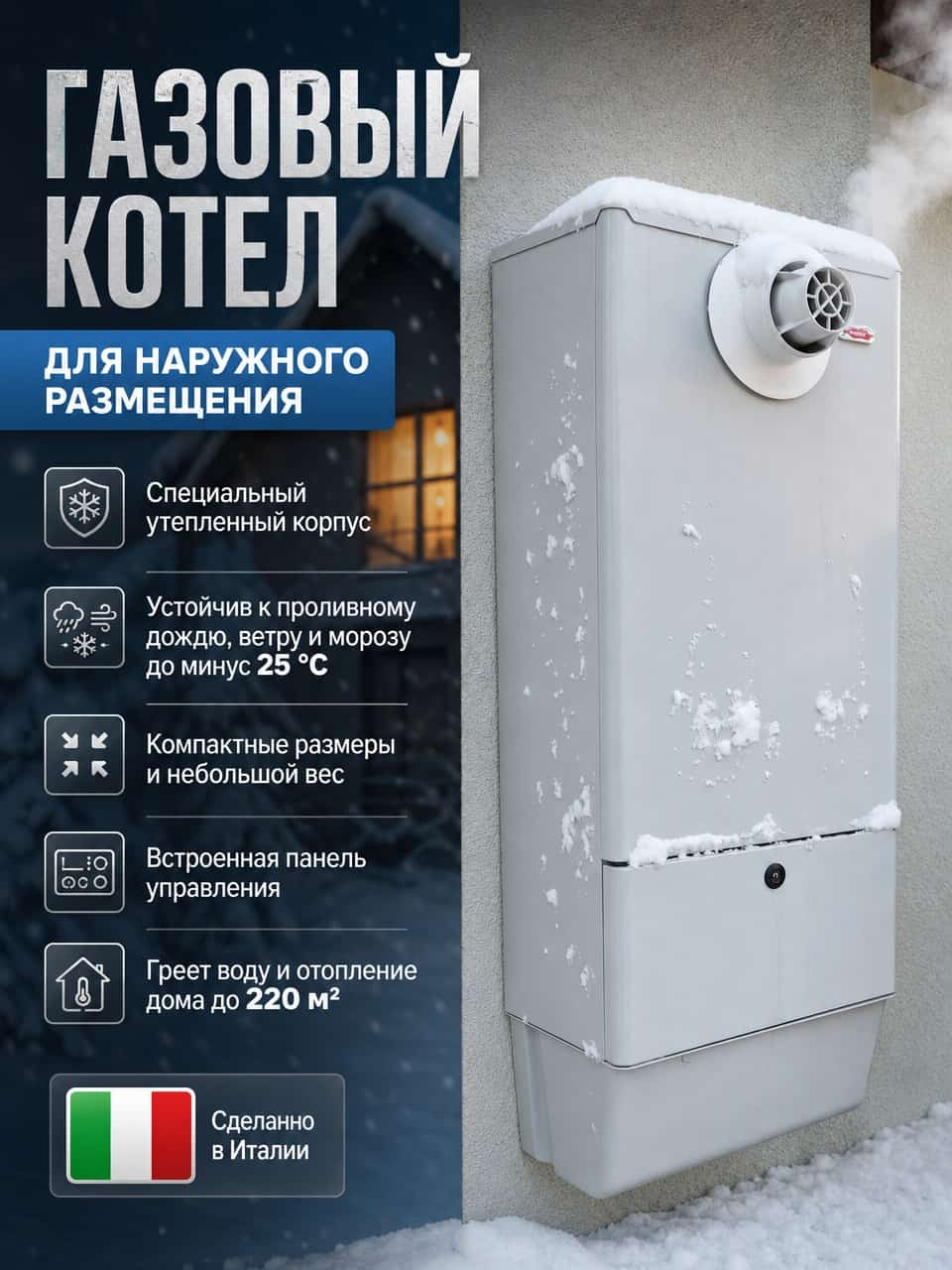 RS 24/b RAIN - котёл настенный одноконтурный с возможностью подключения бойлера